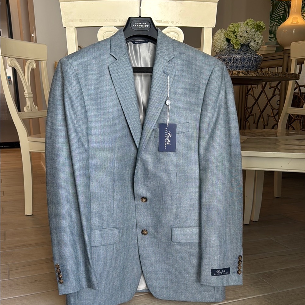 NWT Ralph by Ralph Lauren Light Blue & Navy Men's Sport Coat